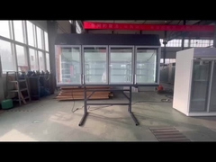 위쪽 유리 문 냉장고 외부 철기 지원과 내부 3pcs 조정 가능 선반