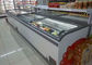 Sliding Curved Glass Door Supermarket Island Freezer Commercial 1050L